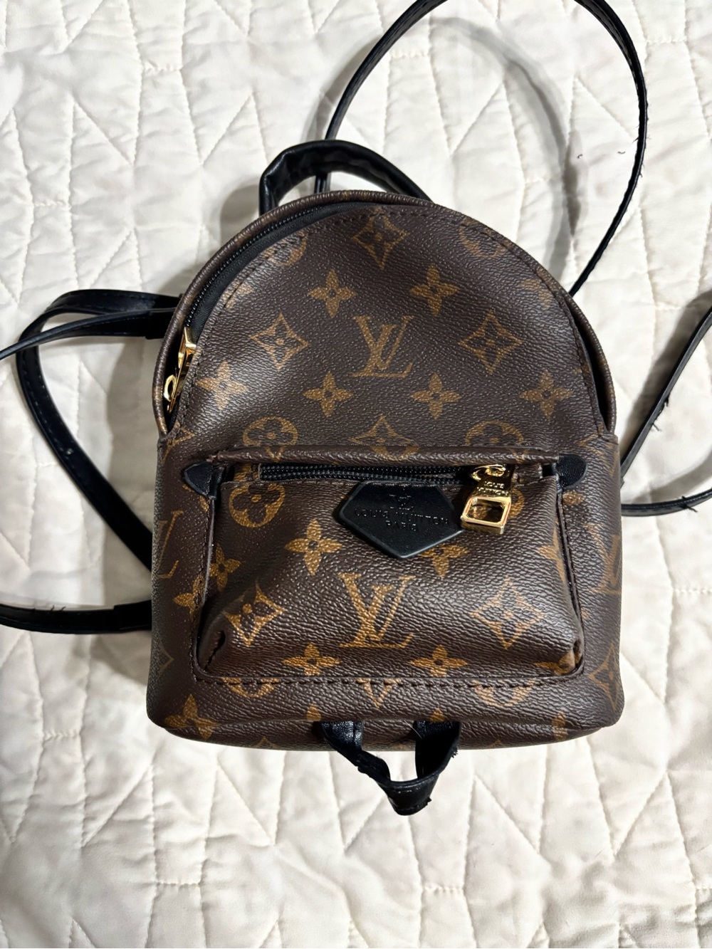 Monogram Mini Backpack - Brown and Tan Leather